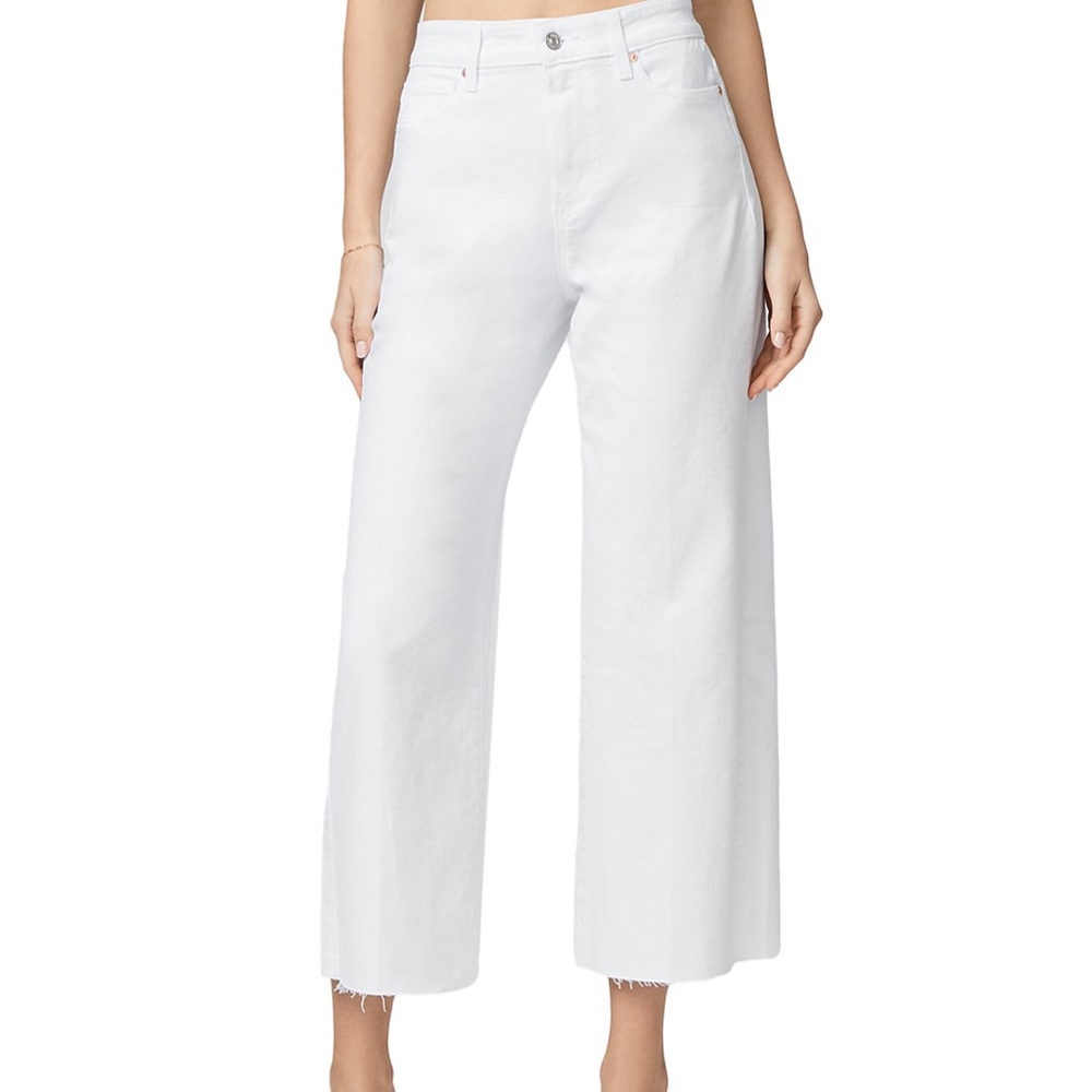 PAIGE Anessa Raw Hem High Rise Cropped Jean